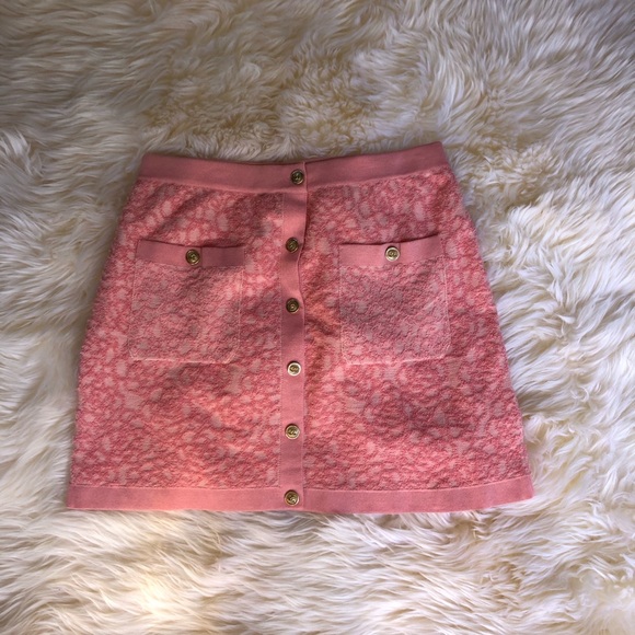 Chanel 2021 floral silk cotton dress cardigan skirt pink 38 - Picture 8 of 11